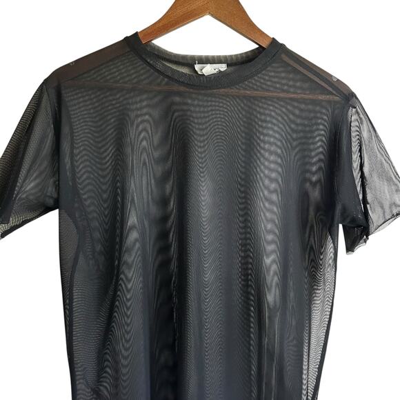Silence  + Noise Women Top XS Black Sheer Mesh Y2K Retro Rave Grunge Clubwear‎ - Picture 6 of 8